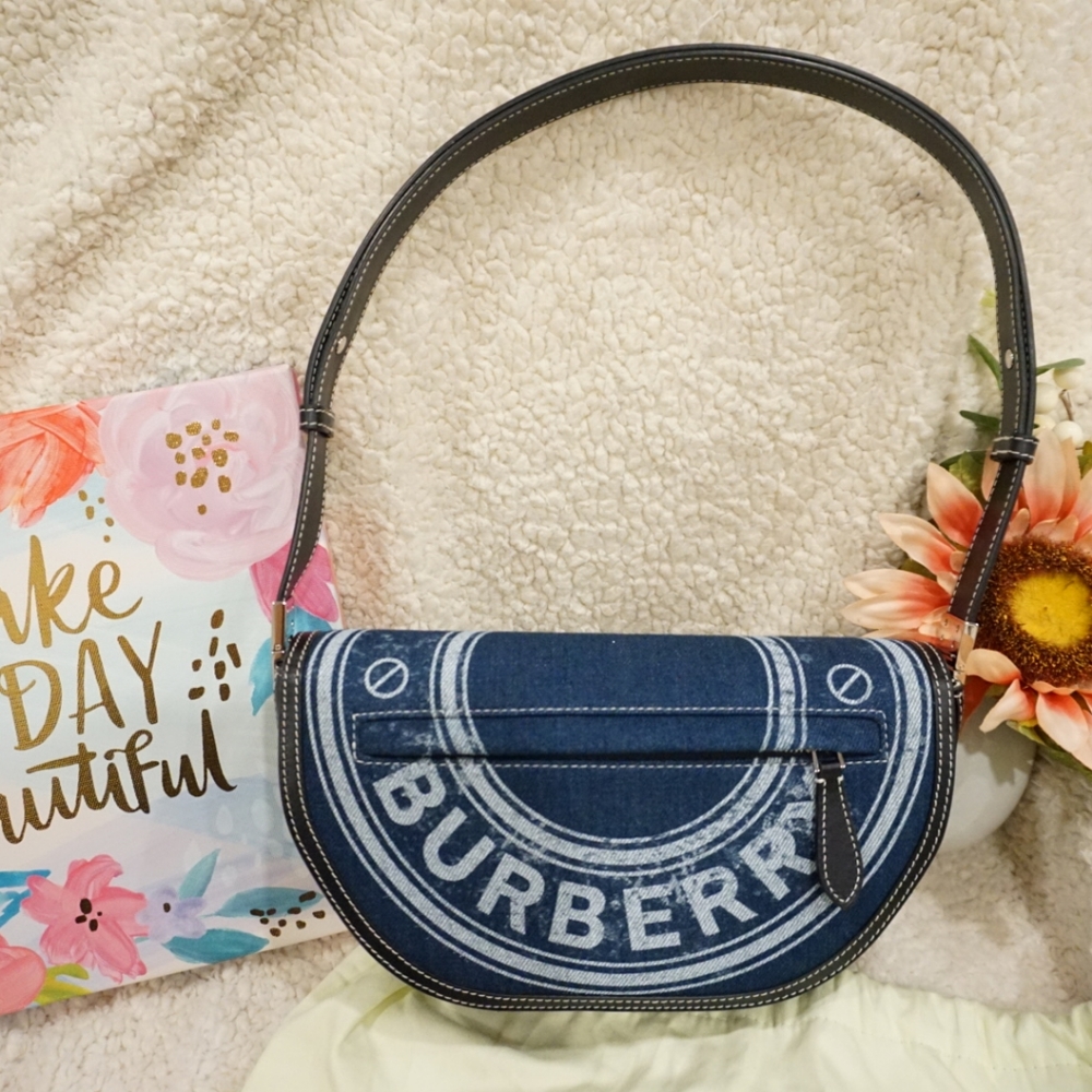 Burberry Olympia denim logo crossbody bag